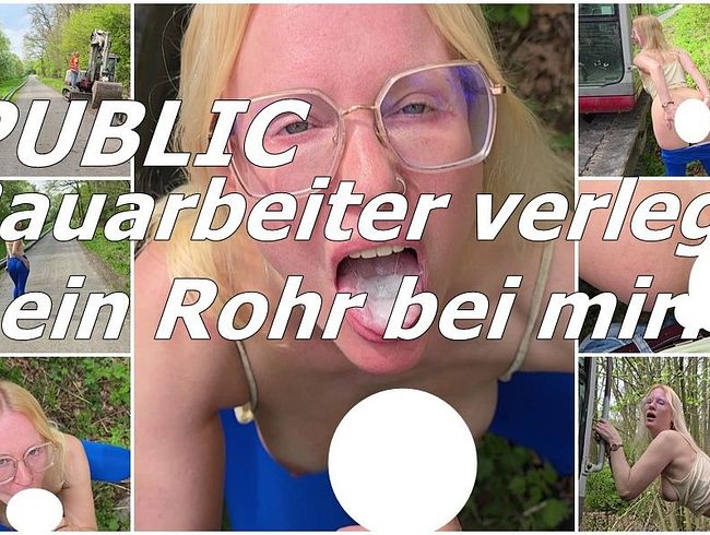 Ungeschminkt: Bauarbeiter verlegt PUBLIC ein Rohr bei mir!