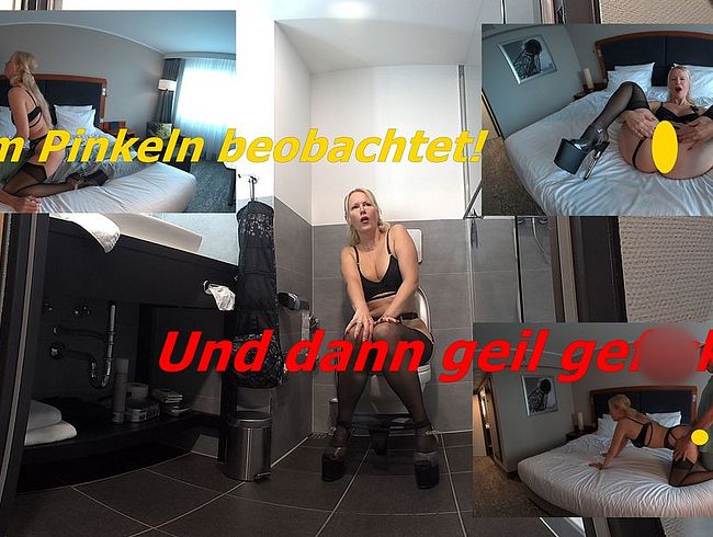 blondehexe Porno Video: Beim pin**ln beobachtet und dann geil gefi**t!