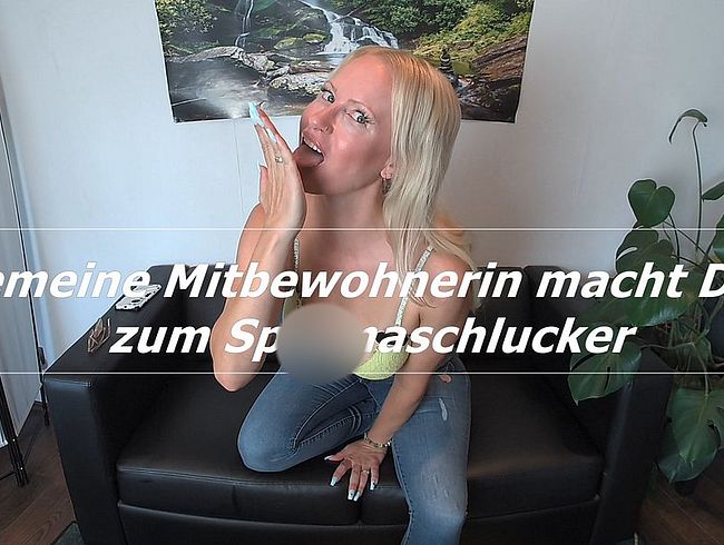 blondehexe Porno Video: Gemeine Mitbewohnerin macht Dich zum sper*aschl**ker