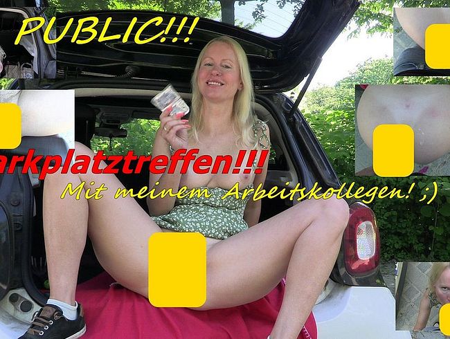blondehexe Porno Video: PUBLIC! Versauter Parkplatzfi** mit Arbeitskollegen!